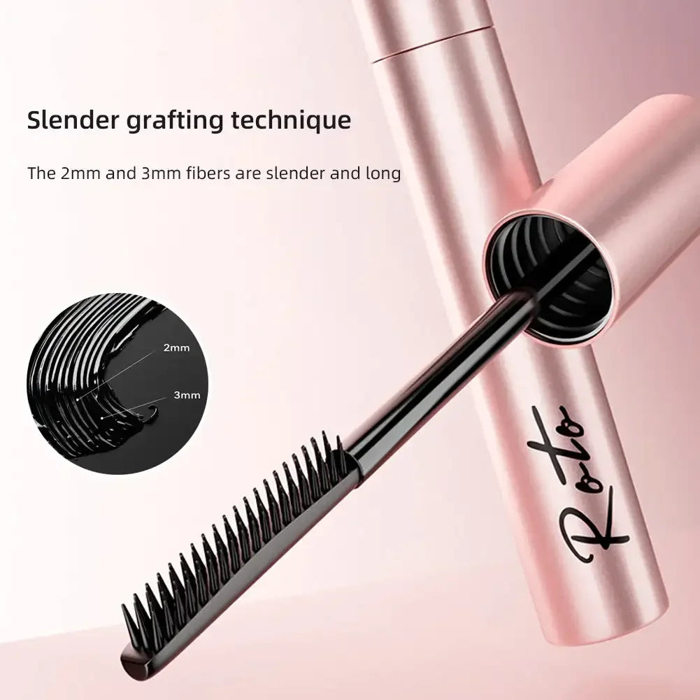 Máscara de pestañas mate de fibra de seda, maquillaje, cepillo ultrafino, alarga las pestañas, resistente al agua, de secado rápido, marrón, negro, rizador, cosmético