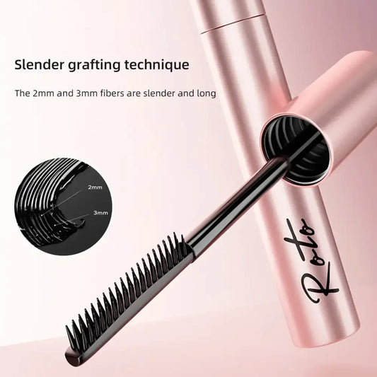 Máscara de pestañas mate de fibra de seda, maquillaje, cepillo ultrafino, alarga las pestañas, resistente al agua, de secado rápido, marrón, negro, rizador, cosmético