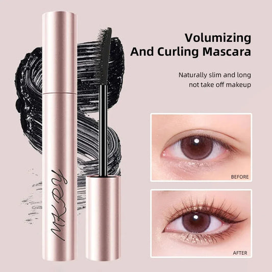 Máscara de pestañas mate de fibra de seda, maquillaje, cepillo ultrafino, alarga las pestañas, resistente al agua, de secado rápido, marrón, negro, rizador, cosmético